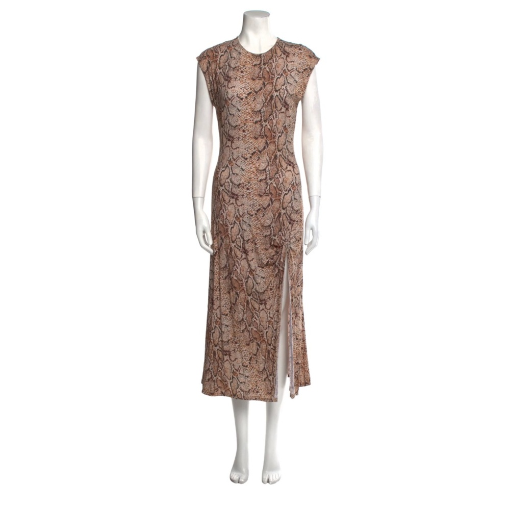 Reformation Snake Python Knit Bodycon Dress with Slit, sz small